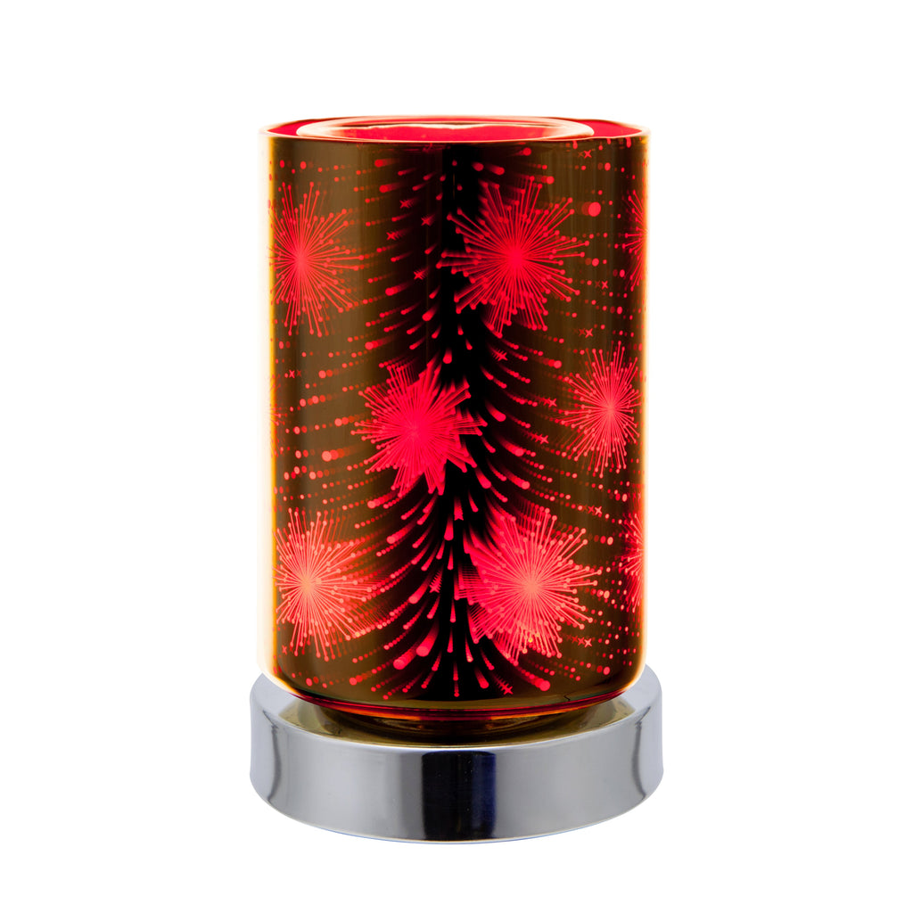 Scentchips Warmer 3D LED 'Fireworks' Glass Cylinder Lamp