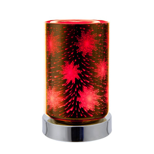 Scentchips Warmer 3D LED 'Fireworks' Glass Cylinder Lamp