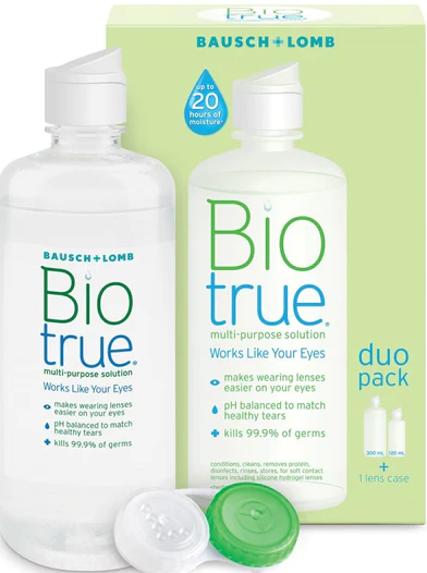 Bausch & Lomb Biotrue Multi Purpose Solution Duo Pack (300ml + 120ml + lens case)