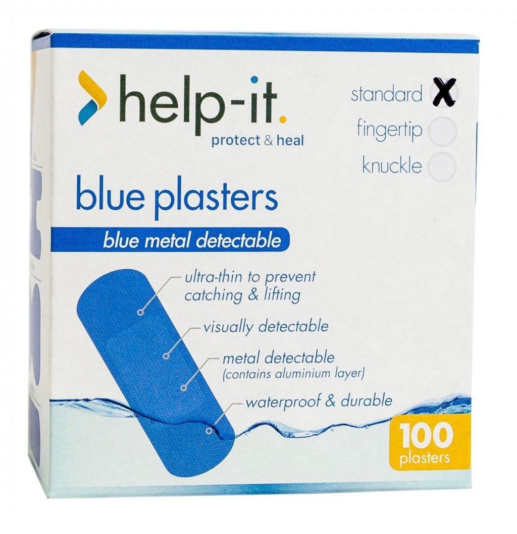 Help-it Blue Visual Detectable Plaster 100 Box